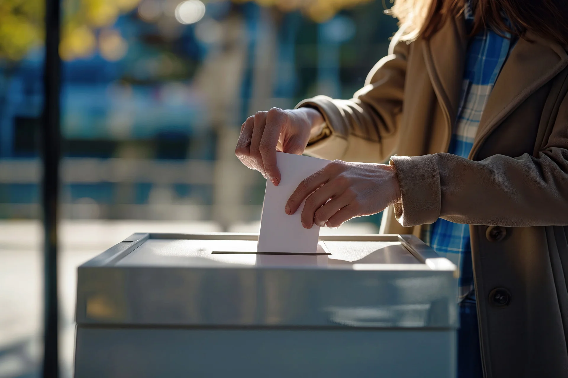 Woman Depositing Voting Ballot Into Ballot Box At 2024 01 09 18 45 57 Utc (1)
